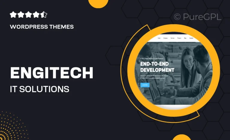 engitech it solutions services wordpress theme