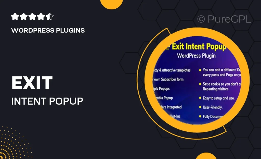 Exit Intent Popup WordPress Plugin