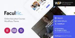 Facultic – Online Education Courses WordPress Theme