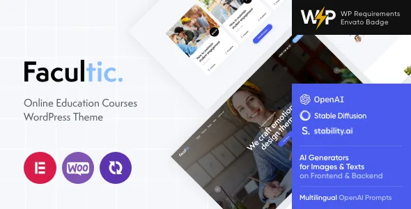 facultic online education courses wordpress theme 1