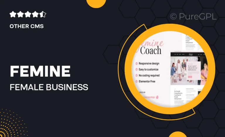 femine female business coach elementor kit