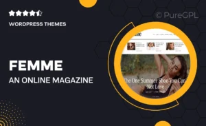 Femme – An Online Magazine & Fashion Blog WordPress Theme + RTL