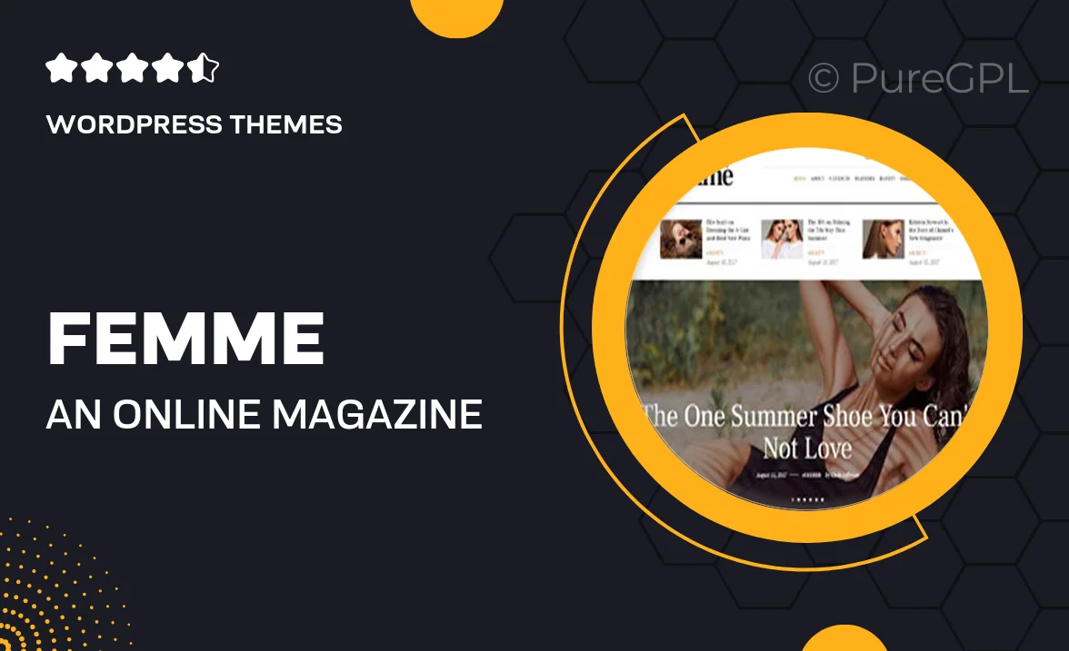 Femme – An Online Magazine & Fashion Blog WordPress Theme + RTL