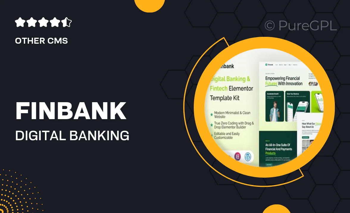 Finbank – Digital Banking & Fintech Elementor Template Kit