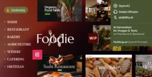 Foodie – Food & Wine Elementor Multiskin WordPress Theme