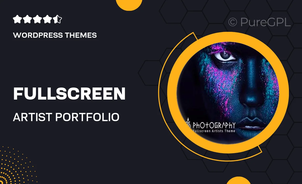 FullScreen Artist – Portfolio, Photography WordPress Theme
