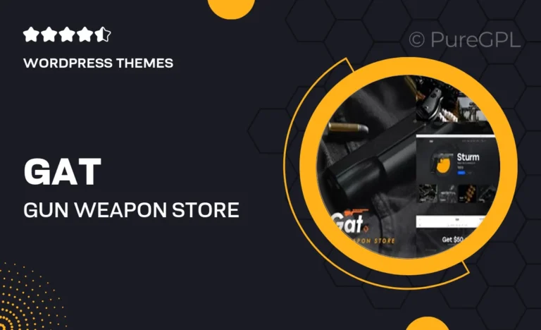 gat gun weapon store wordpress theme