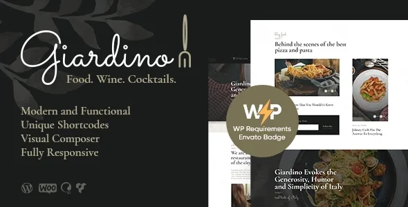 giardino an italian restaurant cafe wordpress theme 1