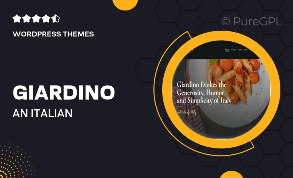 Giardino | An Italian Restaurant & Cafe WordPress Theme 1 Giardino | An Italian Restaurant & Cafe WordPress Theme