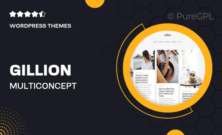gillion multi concept blog magazine shop wordpress amp theme
