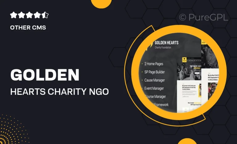 golden hearts charity ngo joomla 4 template