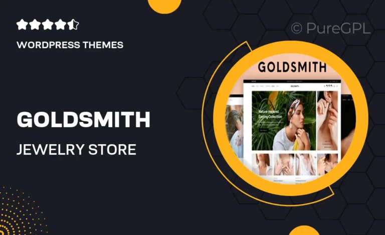 goldsmith jewelry store woocommerce elementor theme