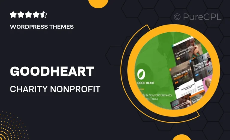 goodheart charity nonprofit elementor wordpress theme