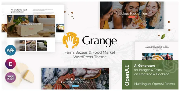 grange farm bazaar food market wordpress theme 1
