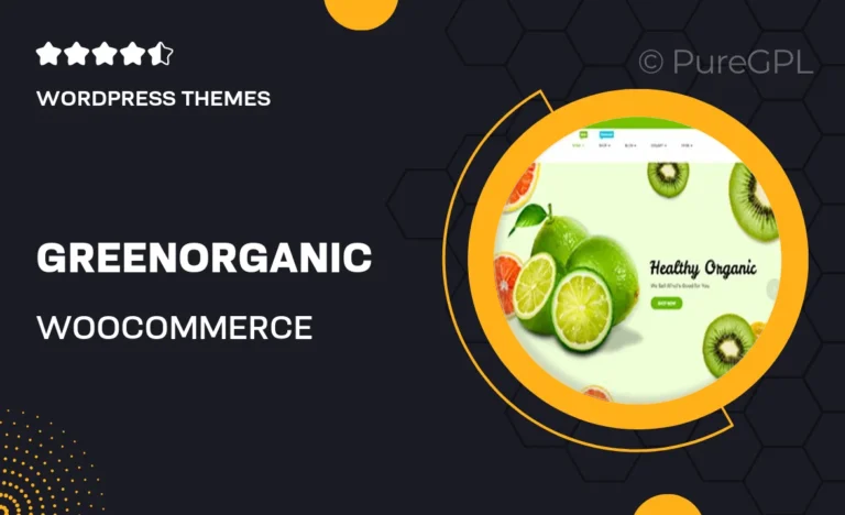 greenorganic woocommerce wordpress theme