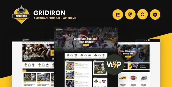 gridiron american football nfl superbowl team wordpress theme 1