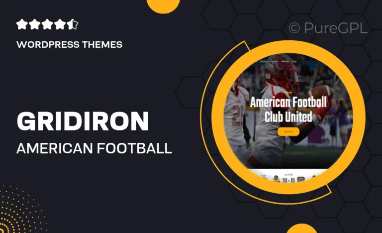 gridiron american football nfl superbowl team wordpress theme