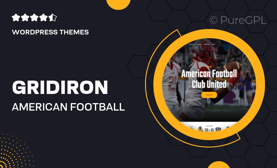 Gridiron | American Football & NFL Superbowl Team WordPress Theme