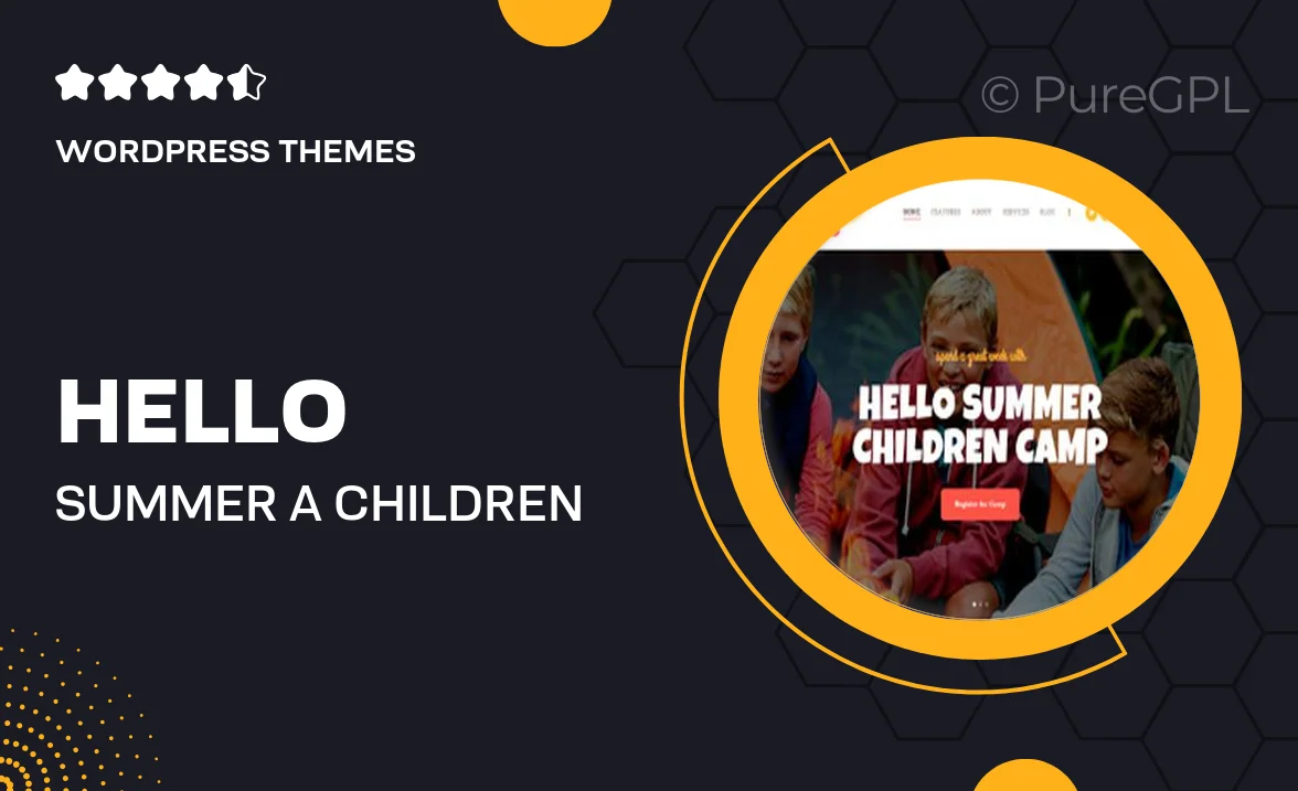 Hello Summer | A Children Holiday Camp WordPress Theme