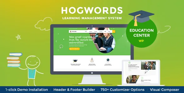 hogwords school university education center wordpress theme 1