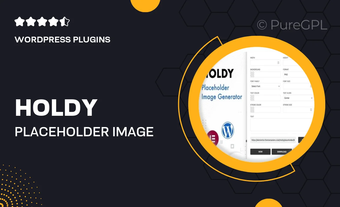 Holdy – Placeholder Image Generator & Widgets For Elementor