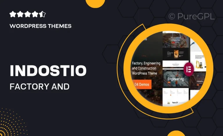 indostio factory and manufacturing wordpress theme
