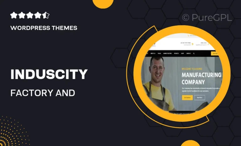 Induscity – Factory and Manufacturing WordPress Theme