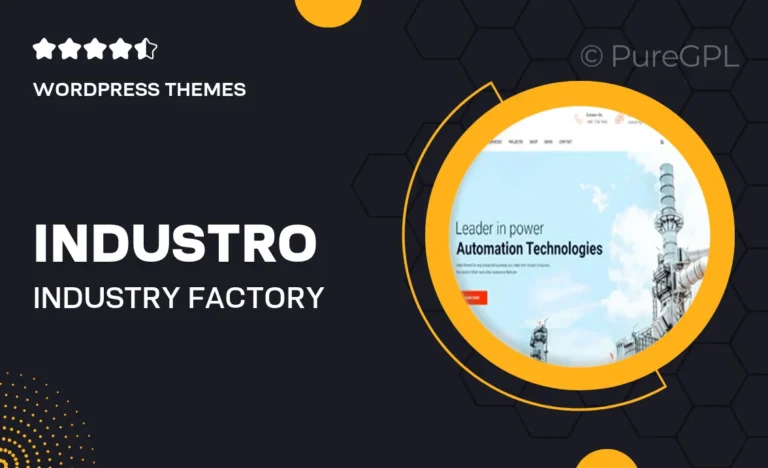 industro industry factory wordpress theme