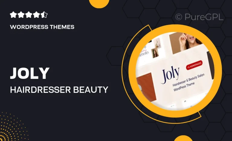 joly hairdresser beauty salon wordpress theme