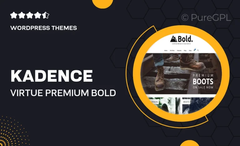kadence virtue premium bold child theme