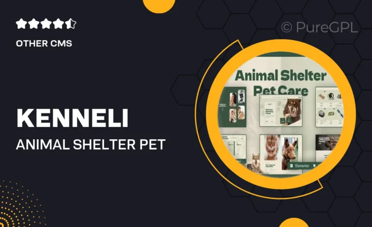 kenneli animal shelter pet care elementor pro template kit