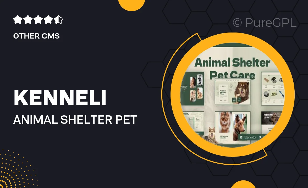 Kenneli – Animal Shelter Pet Care Elementor Pro Template Kit