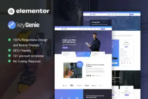 KeyGenie – Locksmith & Key Maker Service Elementor Template Kit