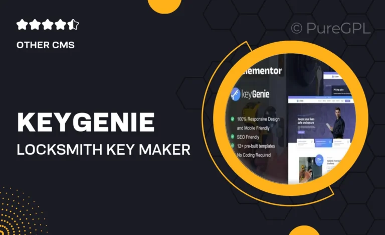 keygenie locksmith key maker service elementor template kit