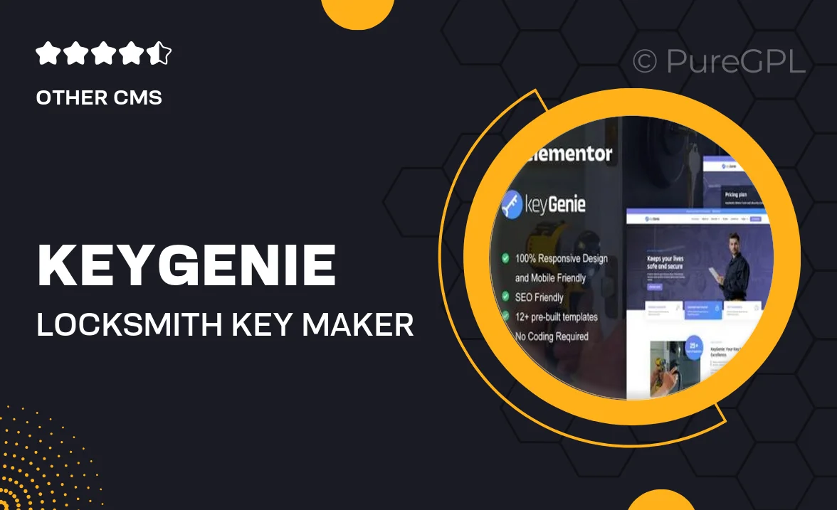 KeyGenie – Locksmith & Key Maker Service Elementor Template Kit