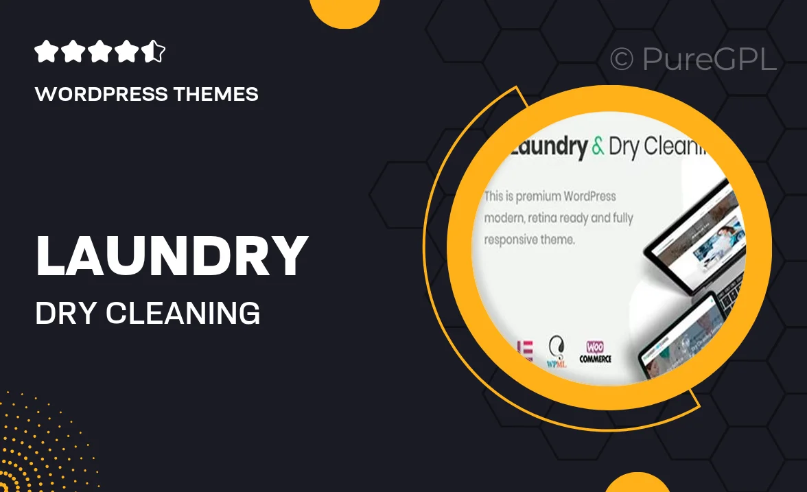 Laundry, Dry Cleaning Services WordPress Theme