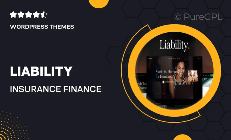 liability insurance finance wordpress theme