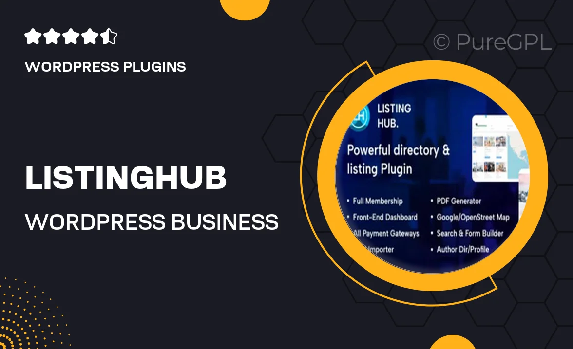 ListingHub – WordPress Business Directory Listing Plugin