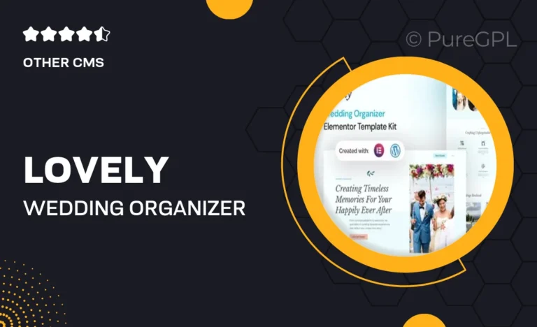 lovely wedding organizer elementor template kit