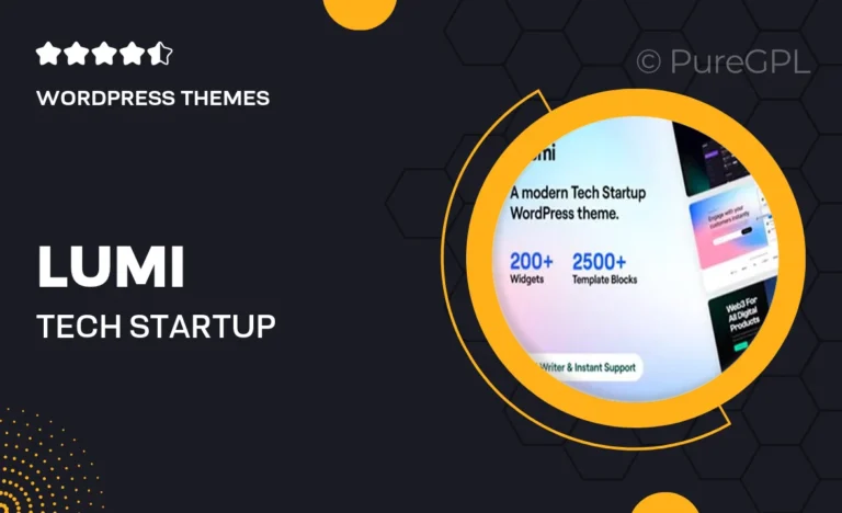 lumi tech startup wordpress theme