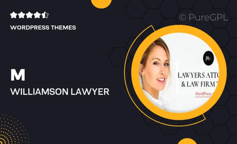 m williamson lawyer legal adviser wordpress theme