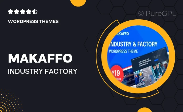 Makaffo – Industry & Factory WordPress Theme