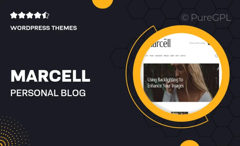 marcell personal blog magazine wordpress theme