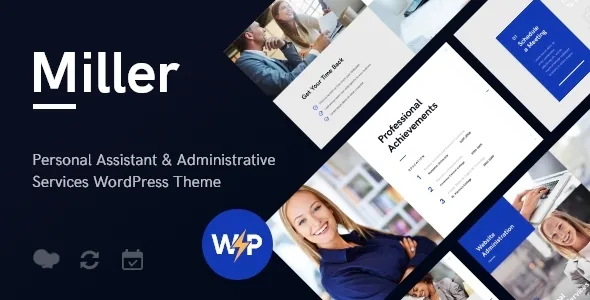 miller personal assistant administrative services wordpress theme 1