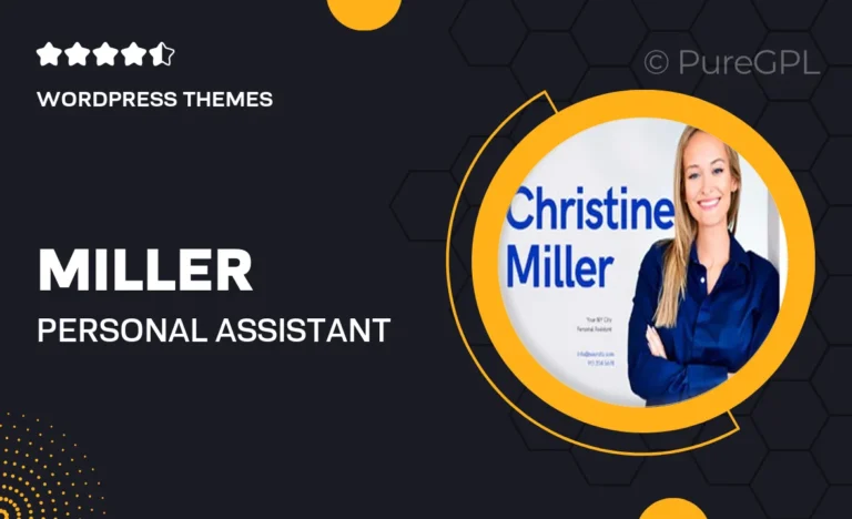 miller personal assistant administrative services wordpress theme