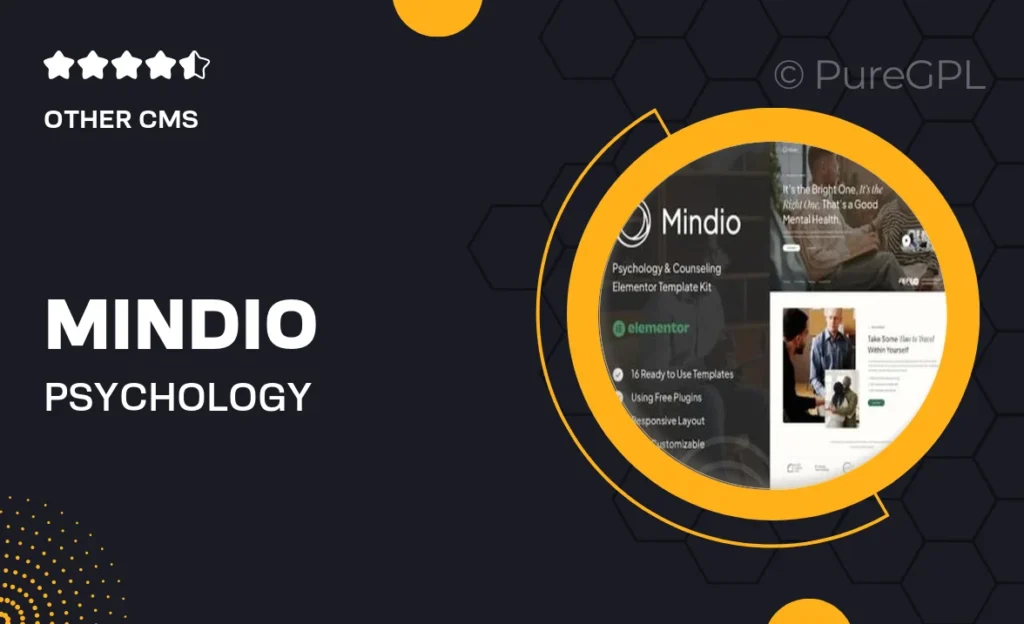 Mindio – Psychology & Counseling Elementor Template Kit 50 Mindio – Psychology & Counseling Elementor Template Kit