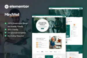 Mindwell – Mental Health Care Elementor Pro Template Kit