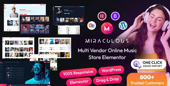 Miraculous – Multi Vendor Online Music Store WordPress Theme