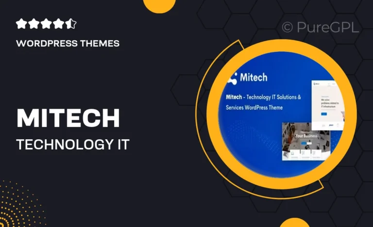 mitech technology it solutions services wordpress theme