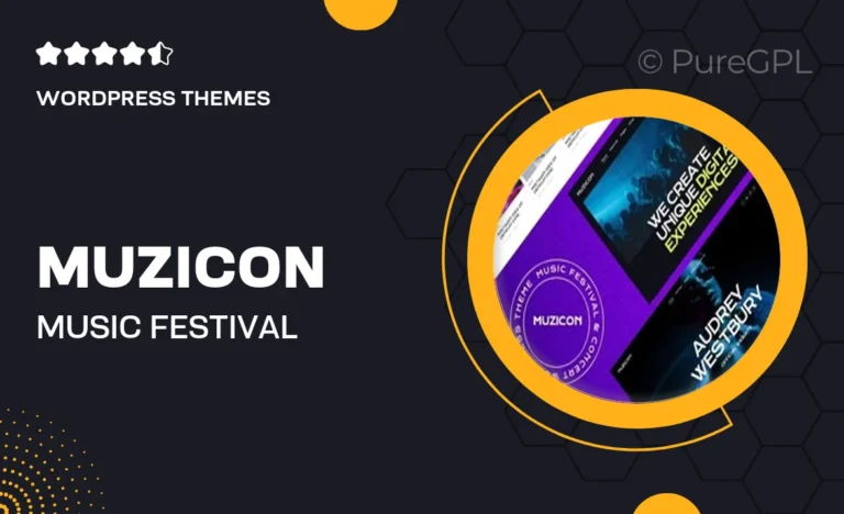 muzicon music festival concert wordpress theme
